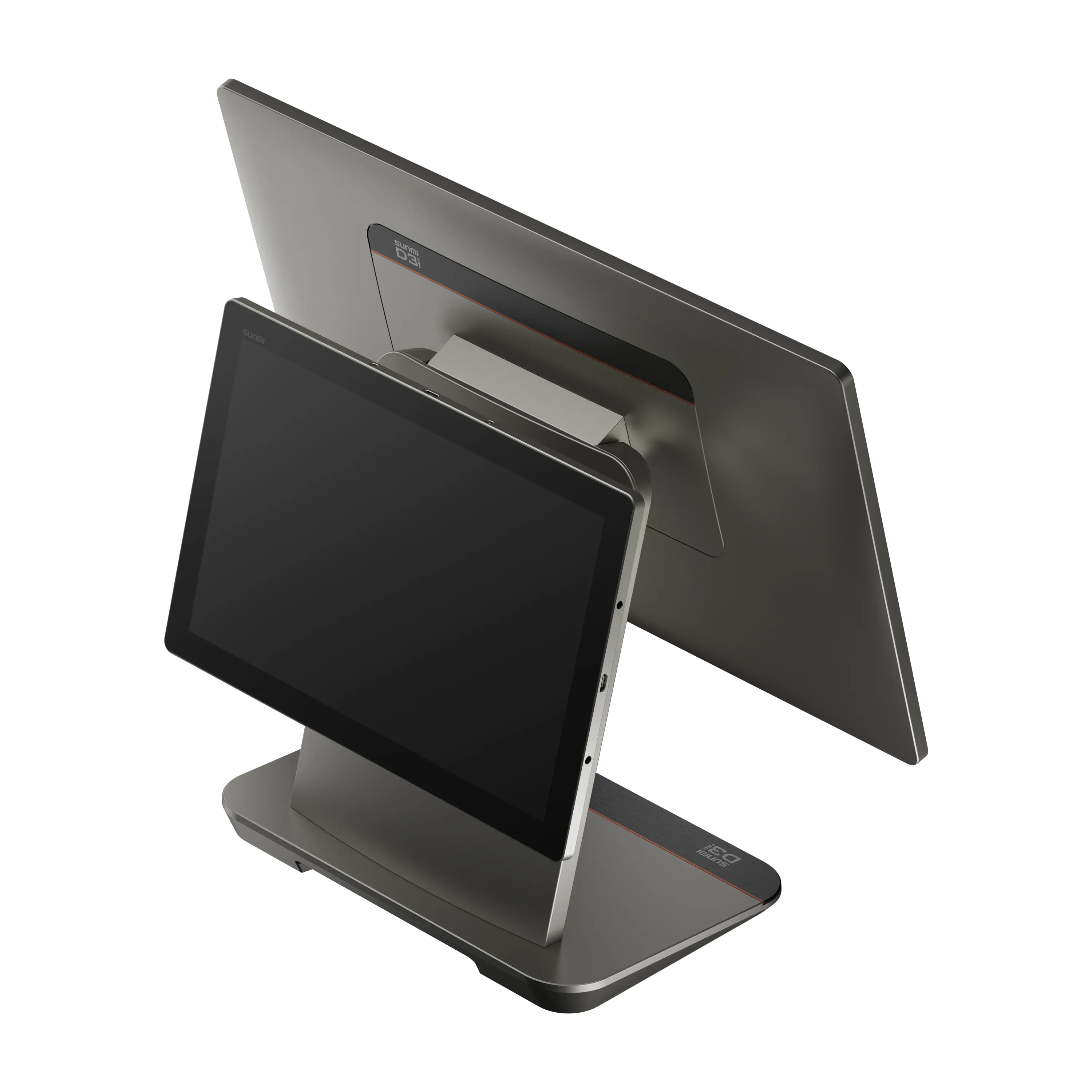 Dual-screen POS terminal